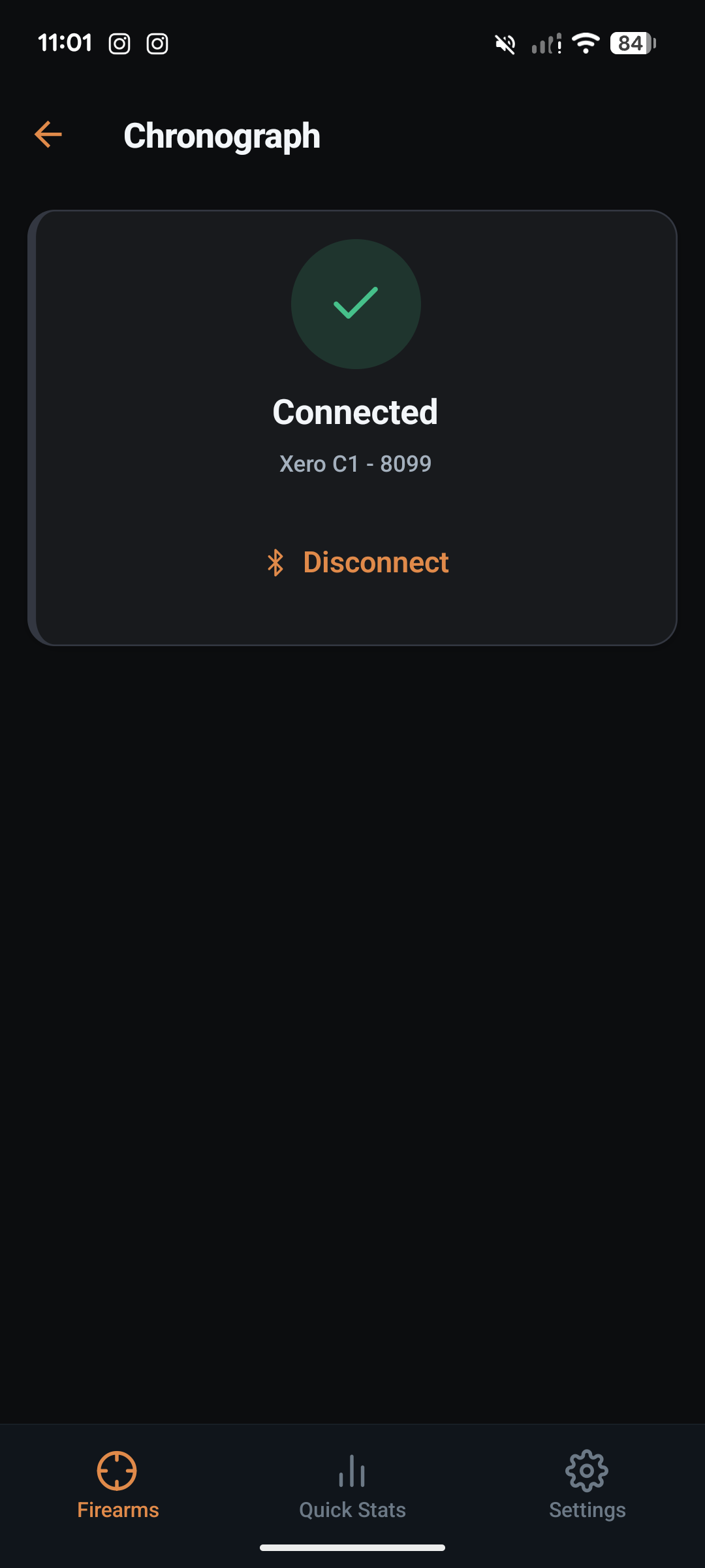 LoadNode connected to a Garmin Xero C1 chronograph over Bluetooth