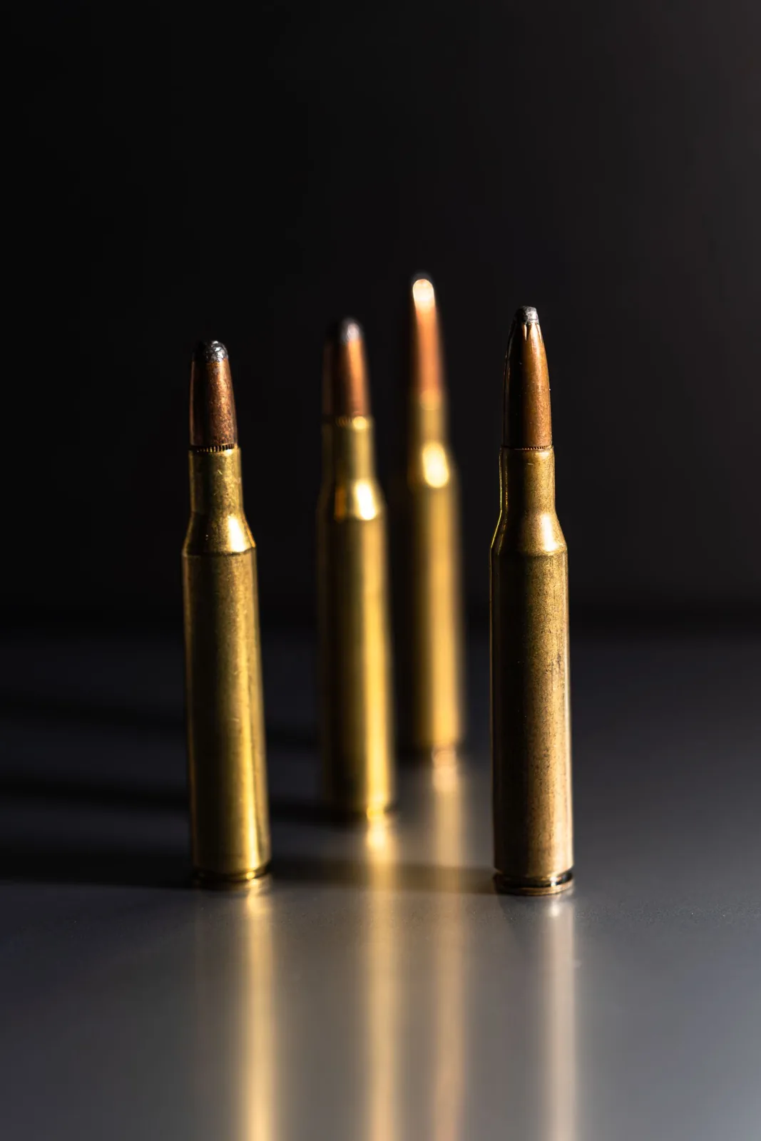 reloading safety - rifle cartridges under moody light